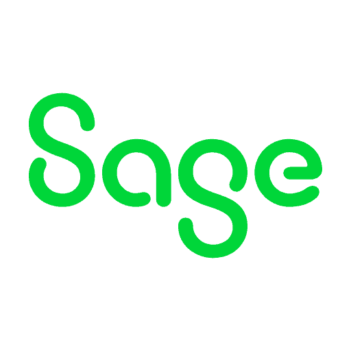 Sage logo in green with black background for GoCanvas image SEO.